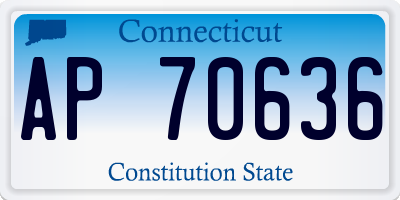 CT license plate AP70636
