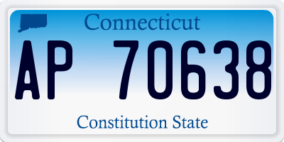 CT license plate AP70638