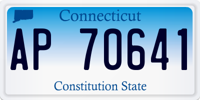 CT license plate AP70641