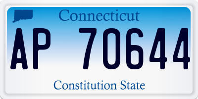CT license plate AP70644