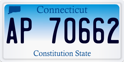 CT license plate AP70662