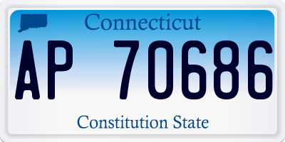 CT license plate AP70686