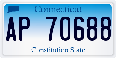 CT license plate AP70688