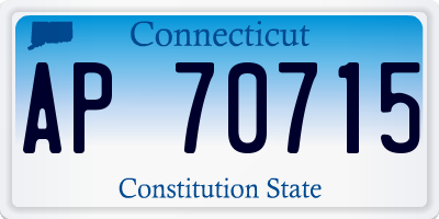 CT license plate AP70715