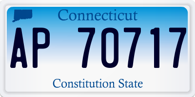 CT license plate AP70717