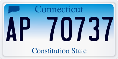 CT license plate AP70737