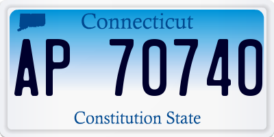 CT license plate AP70740
