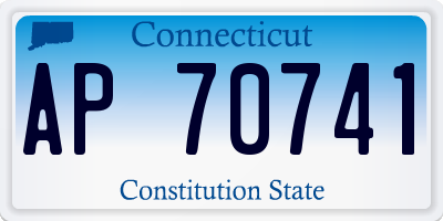 CT license plate AP70741