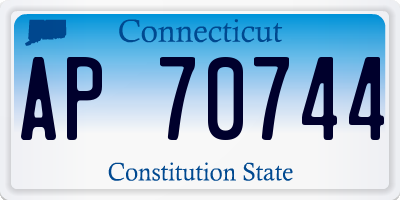 CT license plate AP70744