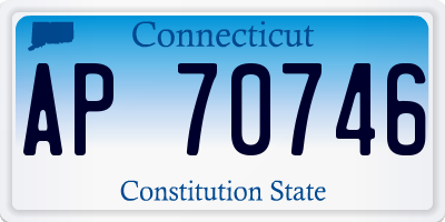 CT license plate AP70746