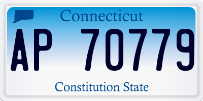 CT license plate AP70779