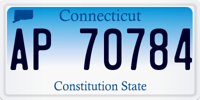 CT license plate AP70784