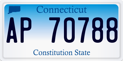 CT license plate AP70788