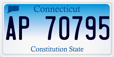 CT license plate AP70795