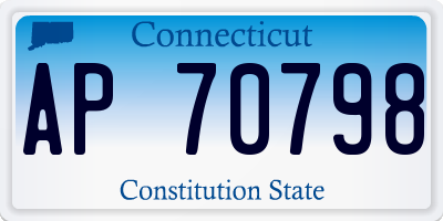 CT license plate AP70798