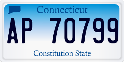 CT license plate AP70799