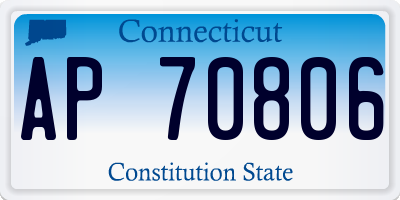 CT license plate AP70806