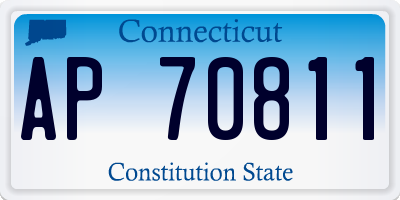 CT license plate AP70811
