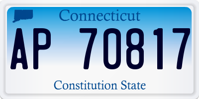 CT license plate AP70817