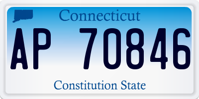 CT license plate AP70846
