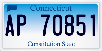 CT license plate AP70851