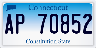 CT license plate AP70852