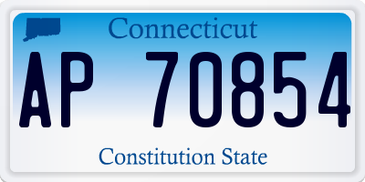 CT license plate AP70854