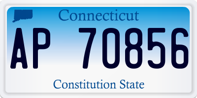 CT license plate AP70856