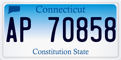 CT license plate AP70858