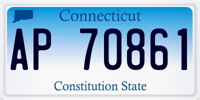CT license plate AP70861