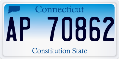 CT license plate AP70862