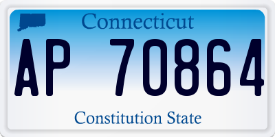 CT license plate AP70864