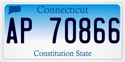 CT license plate AP70866
