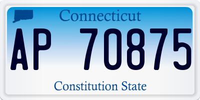 CT license plate AP70875