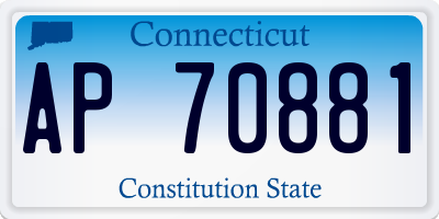 CT license plate AP70881