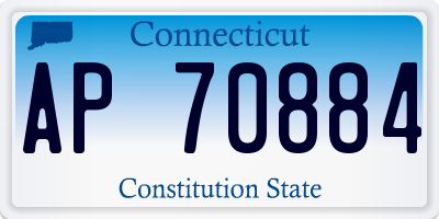 CT license plate AP70884