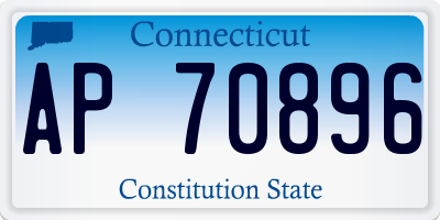CT license plate AP70896