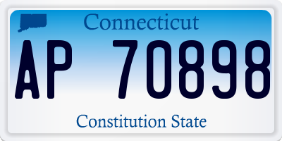 CT license plate AP70898