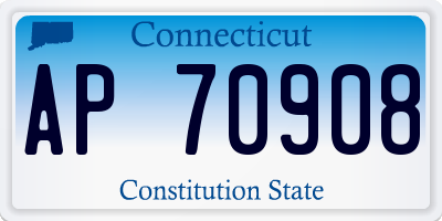 CT license plate AP70908