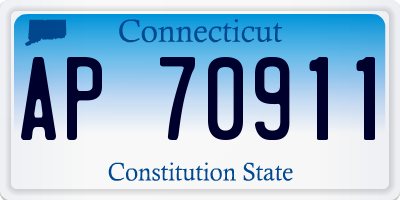 CT license plate AP70911