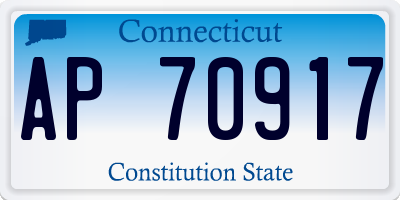 CT license plate AP70917
