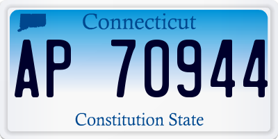 CT license plate AP70944