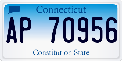 CT license plate AP70956