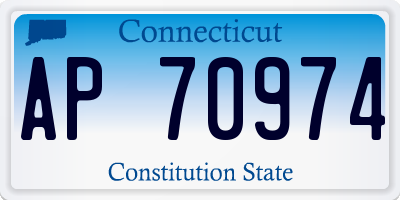 CT license plate AP70974