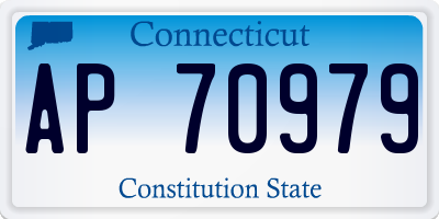CT license plate AP70979