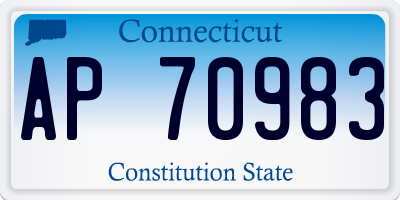 CT license plate AP70983