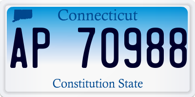 CT license plate AP70988