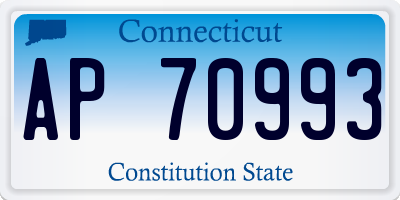 CT license plate AP70993