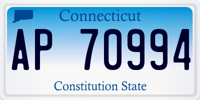 CT license plate AP70994