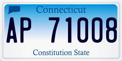 CT license plate AP71008